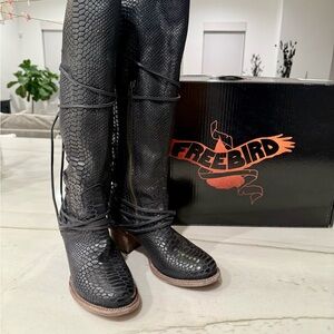 Freebird by Steven Black Snakeskin Boots